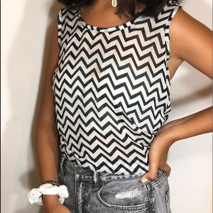 Women’s striped pattern breathable blouse